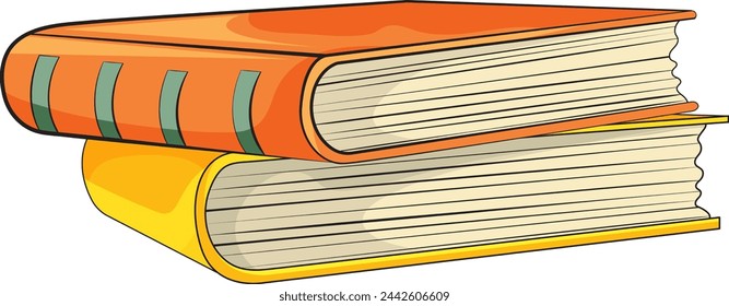 Two books stacked with vibrant covers