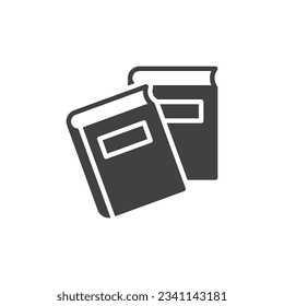 Two books vector icon. filled flat sign for mobile concept and web design. two book glyph icon. Symbol, logo illustration. Vector graphics