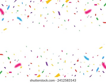 two border confetti png, Colorful confetti on transparent background, birthday, party, holiday, Celebration, background, decoration, vector, illustration