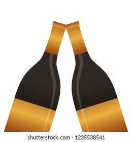 two bottle champagne drink toast