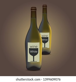 Two bottles of dry white wine.