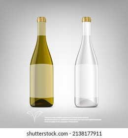 Two bottles of wine on a bright background