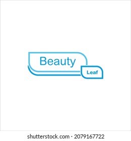 two box logos that say beauty leaf in blue