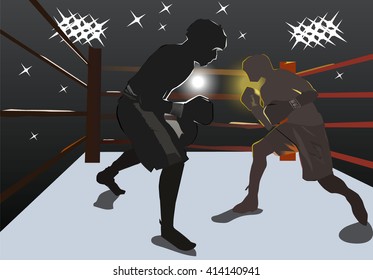 two boxer trains in the gym