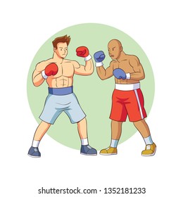 two boxers compete in boxing in professional matches