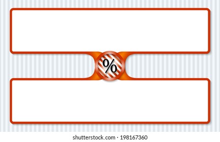 two boxes for entering text with percent sign