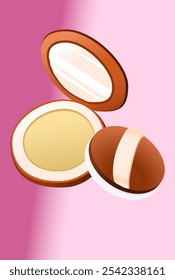 two boxes of powder vector illustration