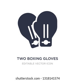 two boxing gloves icon on white background. Simple element illustration from Sports concept. two boxing gloves icon symbol design.