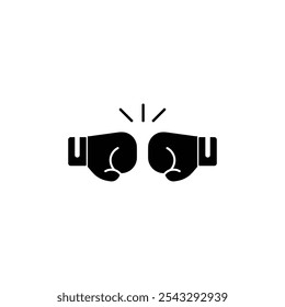 Two boxing gloves icon set outlined style vector Illustration.