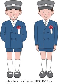 Dos niños ingresan a la escuela primaria