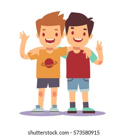 Adult Guys Men Two Best Friends Stock Vector (Royalty Free) 583822957 ...
