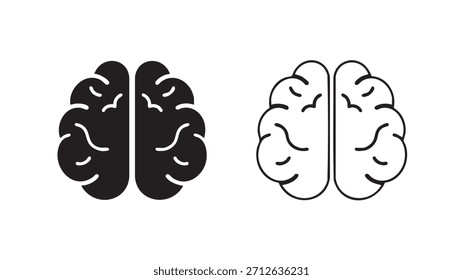 Dos cerebros, uno negro y otro blanco. El cerebro negro está más enfocado