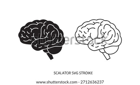 Two brains, one black and one white. The black brain is larger than the white brain