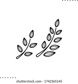 Two branches icon in outlines style