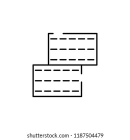 two bricks icon. Element of construction for mobile concept and web apps illustration. Thin line icon for website design and development, app development
