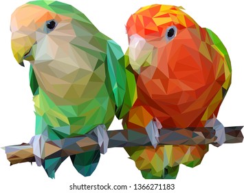 two bright parrots