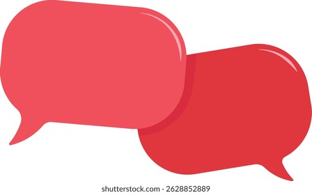 Two bright speech bubbles or text frames isolated on transparent background. Comic style empty dialog clouds for messages or announcements. - Powered by Shutterstock - Get 15% off with code: PIKWIZARD15