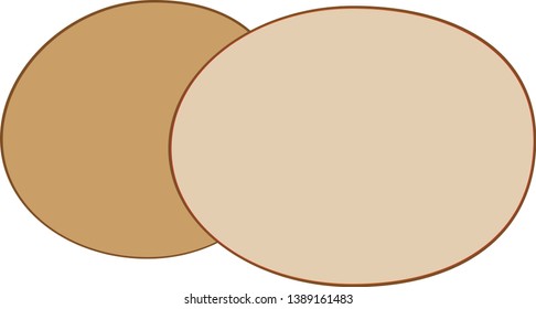 two brown broiler chicken eggs
