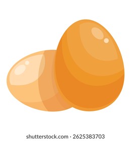 Two brown chicken eggs are lying next to each other, creating a cozy and wholesome breakfast scene