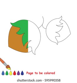 Two Brown Hazelnut, the coloring book to educate preschool kids with easy gaming level, the kid educational game to color the colorless half by sample.