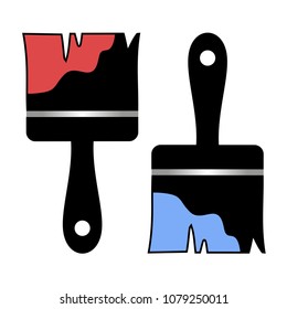 two brushes illustration