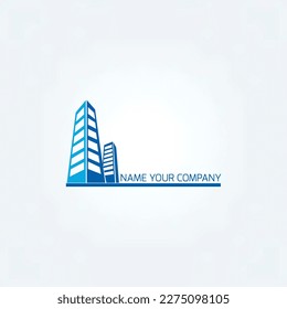 two buildings logo real estate