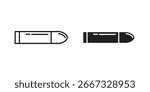 Two bullet icons: one line art, one solid black, isolated on white. Simple, clean design.
