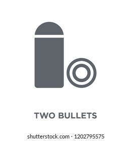 Two Bullets icon. Two Bullets design concept from Army collection. Simple element vector illustration on white background.