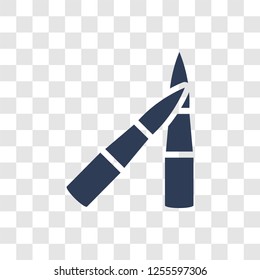 Two Bullets icon. Trendy Two Bullets logo concept on transparent background from army and war collection