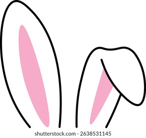 Two bunny ears ideal to represent Easter day.