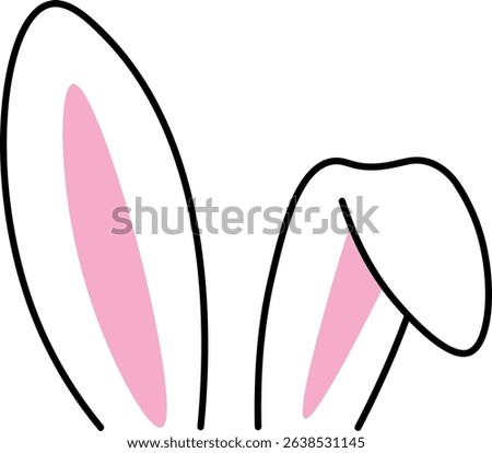 Two bunny ears ideal to represent Easter day.