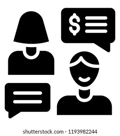 Two business advisors are having discussion on finance 