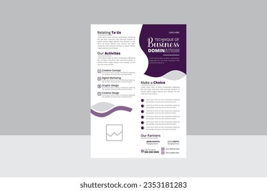Two business brochure flyer design layout template A4, Template vector design for Brochure Annual Report, Magazine, Poster, Corporate Presentation, Portfolio, Flyer, infographic, layout ,size A4,
