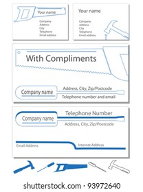 Two Business Card Designs, A Compliment Slip And Letter Head In Vector Format.