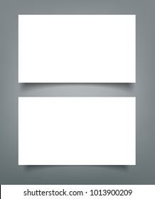 Two business card with shadow mockup cover template.