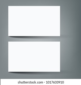 Two business card with shadow mockup cover template.