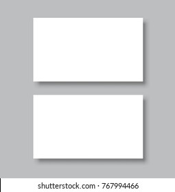 Two business card with shadow mockup cover template.
