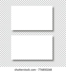 Two business card with shadow mockup cover template.