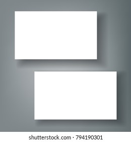 Two business card with shadow mockup cover template.