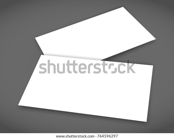 Download Two Business Card Shadow Mockup Cover Stock Vector Royalty Free 764596297 PSD Mockup Templates