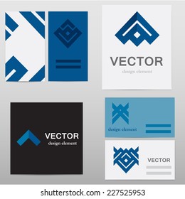 Two Business card template, various pattern vector design. 