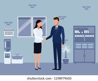 two business colleagues discussing work