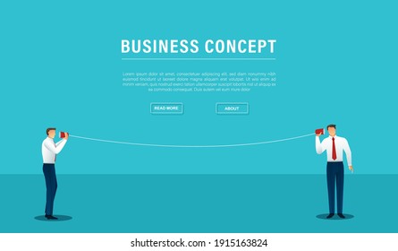 Two business communication. connection concept, Vector illustration