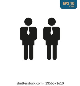 Two business man icon isolated on white background