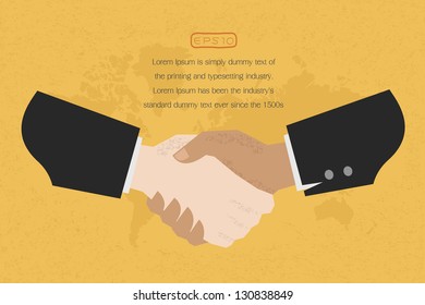 Two Business Man Shakehand  , Eps10 Vector Format