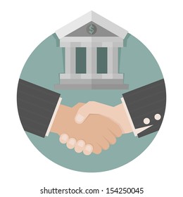 Two Business Man Shakehand  , Eps10 Vector Format