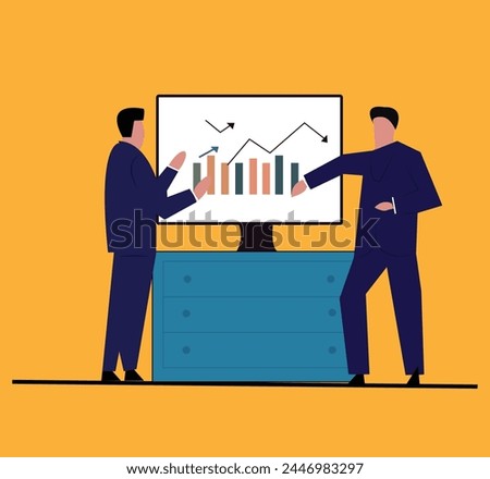 two business men vector illustration 