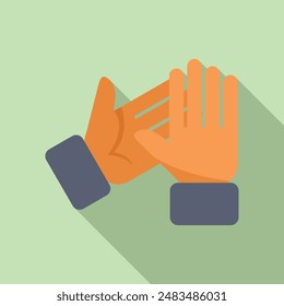 Two business partners celebrating success, giving high five to each other