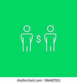 Two business partners icon vector