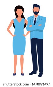 Two business partners working, executive entrepreneur teamwork ,vector illustration graphic design.